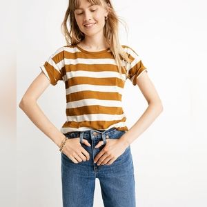 Whisper Cotton Crewneck Tee in Rugby Stripe / Madewell Striped T-shirt